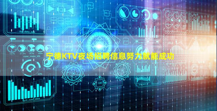 宁德KTV夜场招聘信息努力就能成功